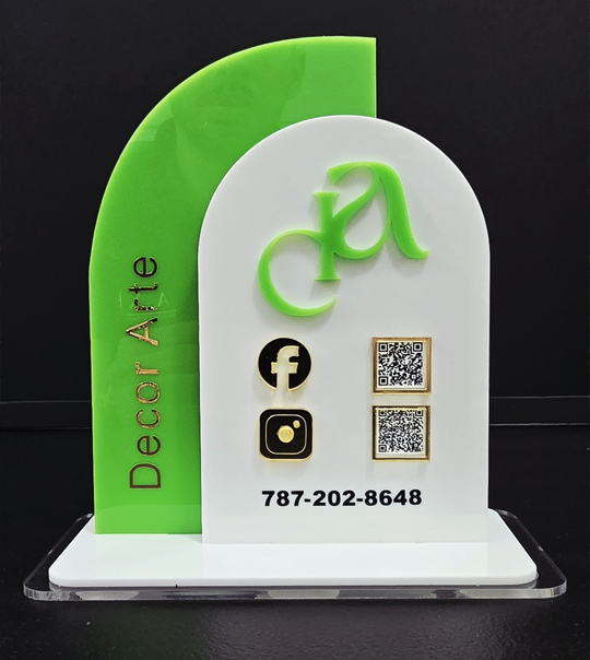 rótulo en acrílico qr code para negocio humacao pr web