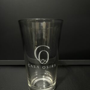 vaso de vidrio personalizado con laser